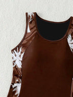 Conjunto de Praia 2 Peças com Regata e Saia Shorts Estampada