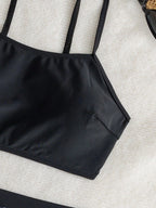 Conjunto de Biquíni 3 Peças Estampa Tropical