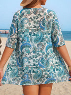 Conjunto de Biquíni 3 Peças Estampa Tropical