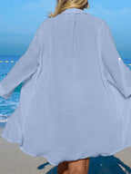 Saída de Praia Kimono Camisa Oversized com Botões
