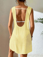 Vestido Saída de Praia com Decote U e Costas Abertas - La Lecce