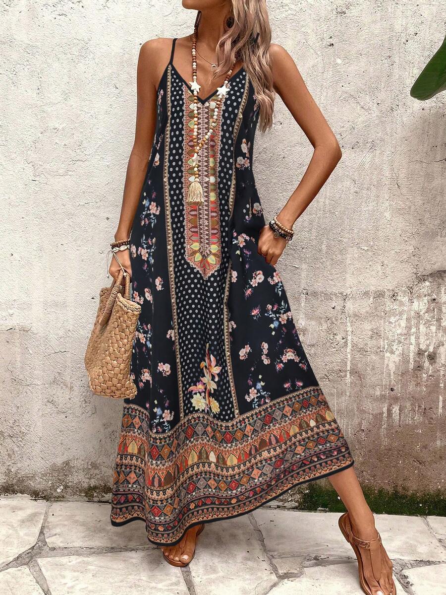 Vestido Longo Estampa de Leopardo com Costas Abertas - La Lecce