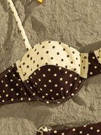 Biquíni Listrado Ombro a Ombro com Push-Up