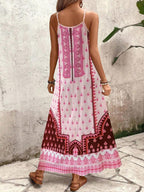 Vestido Longo Estampa de Onça com Alças Finas