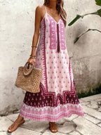 Vestido Longo Estampa de Onça com Alças Finas