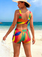 Conjunto Tropical 3 Peças com Saída de Praia