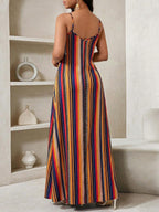 Vestido Maxi de Alças com Efeito Ombré - La Lecce