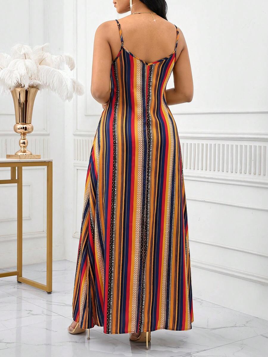 Vestido Maxi de Alças com Efeito Ombré - La Lecce