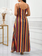 Vestido Maxi de Alças com Efeito Ombré - La Lecce