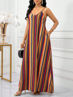 Vestido Maxi de Alças com Efeito Ombré - La Lecce