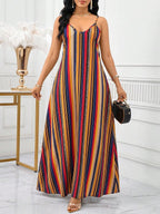 Vestido Maxi de Alças com Efeito Ombré - La Lecce