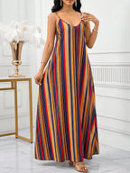 Vestido Maxi de Alças com Efeito Ombré - La Lecce