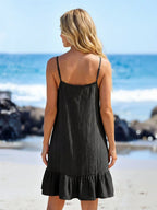 Saída de Praia Vestido Mini em A com Argola