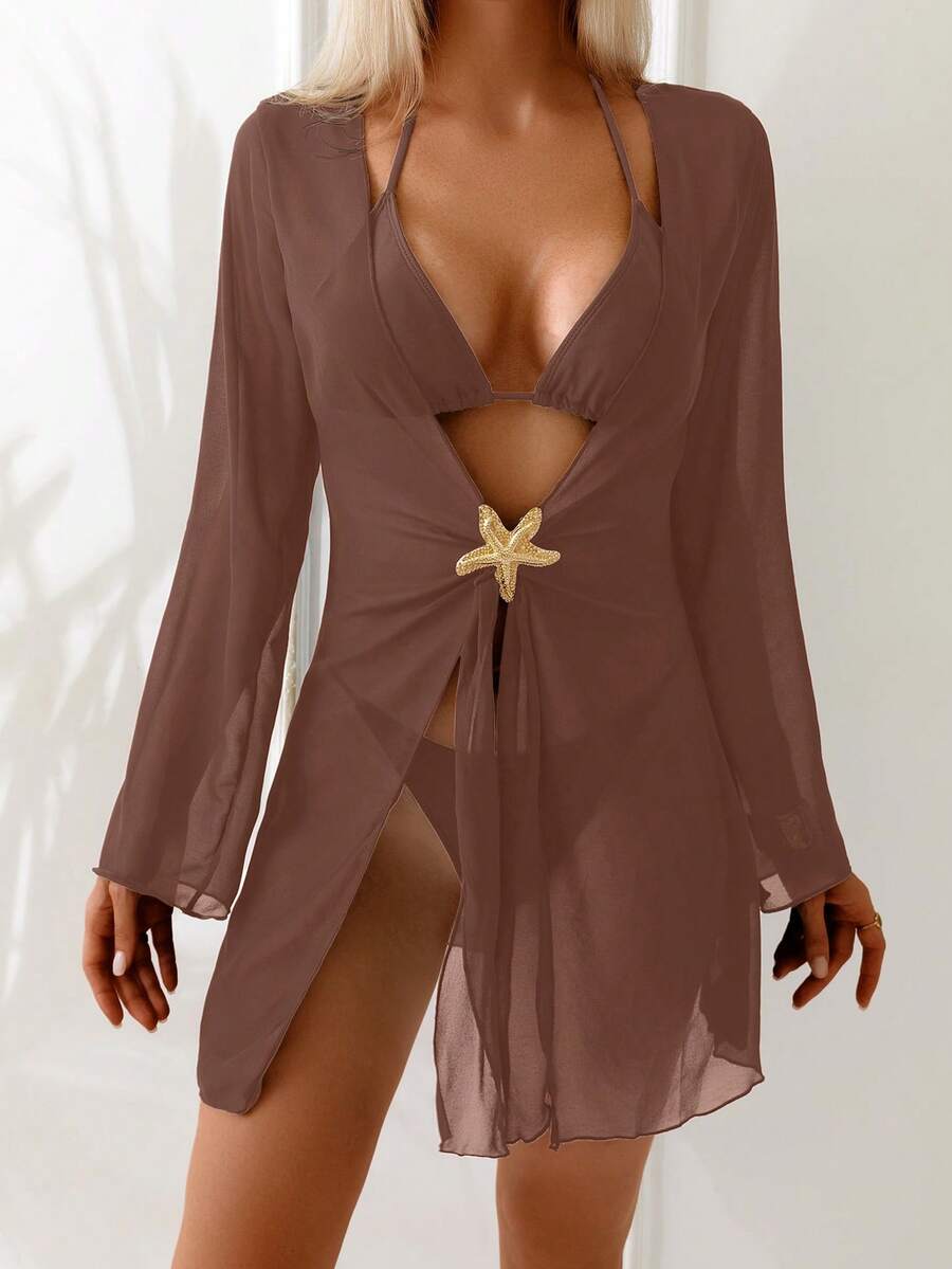 Kimono Curto Detalhe de Estrela - Saída de Praia