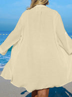Saída de Praia Kimono Camisa Oversized com Botões