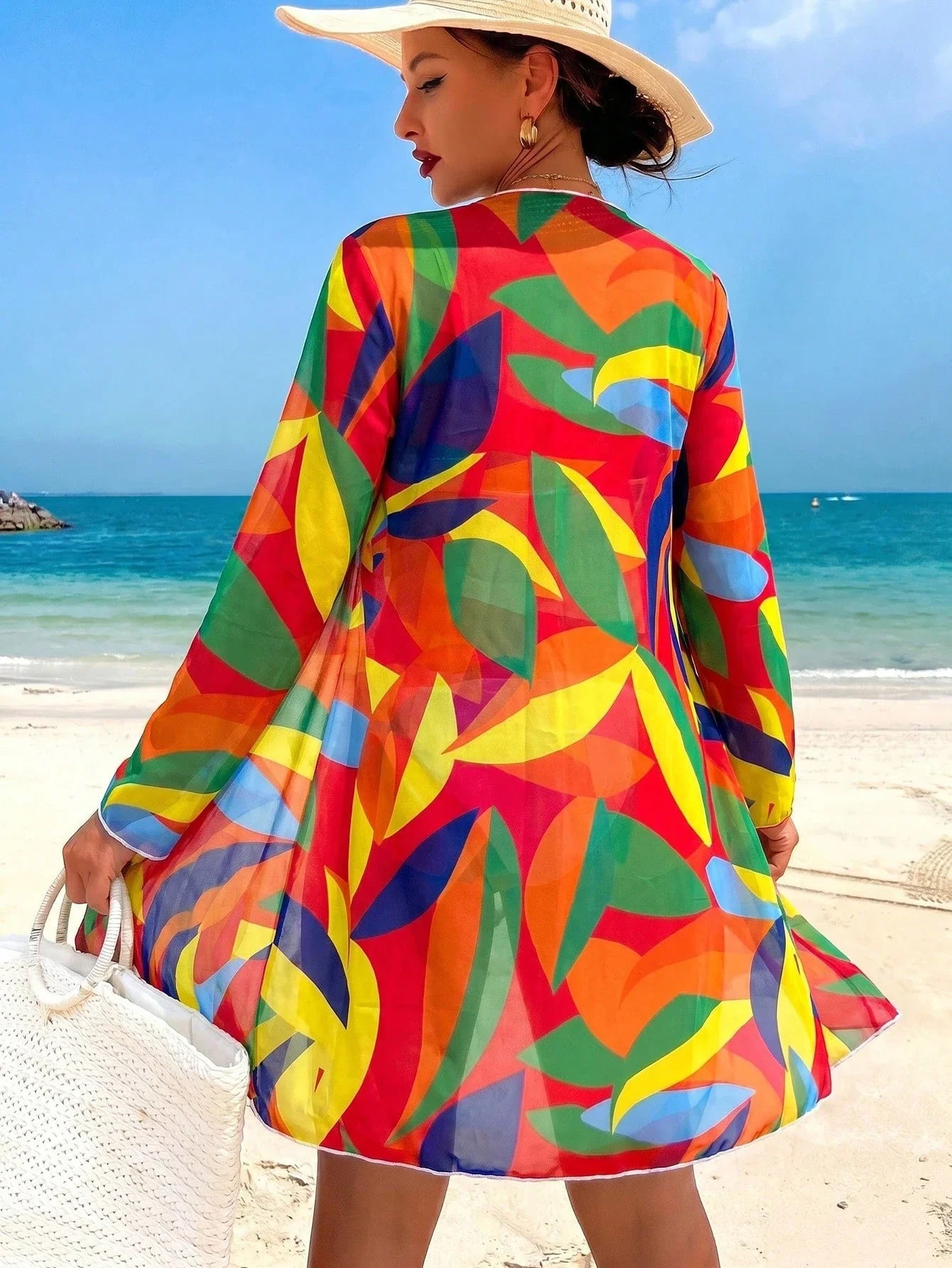Conjunto Tropical 3 Peças com Saída de Praia