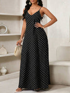 Vestido Longo Floral Decote V com Aplicação de Rosa 3D