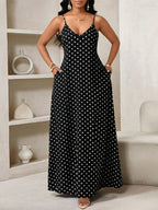 Vestido Longo Floral Decote V com Aplicação de Rosa 3D