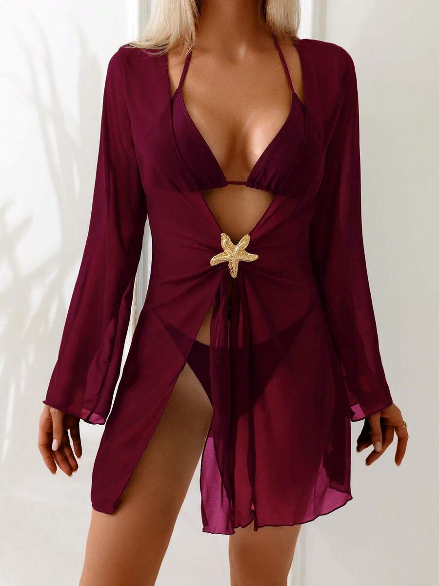 Kimono Curto Detalhe de Estrela - Saída de Praia