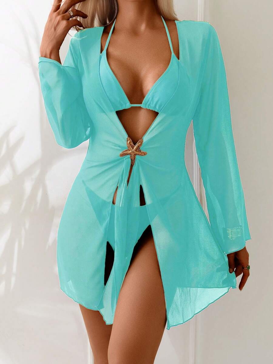 Kimono Curto Detalhe de Estrela - Saída de Praia