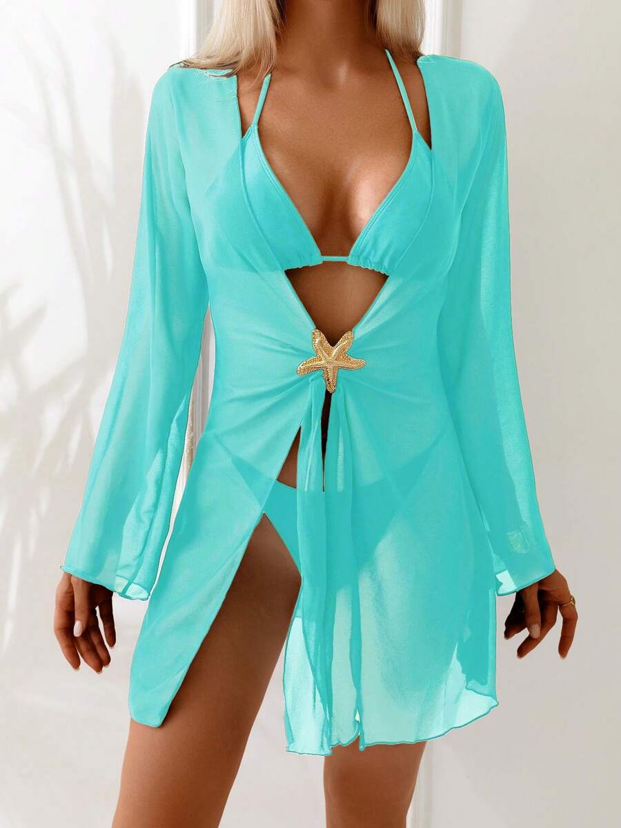 Kimono Curto Detalhe de Estrela - Saída de Praia