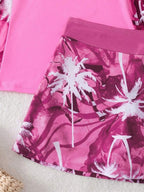 Conjunto de Praia 2 Peças com Regata e Saia Shorts Estampada