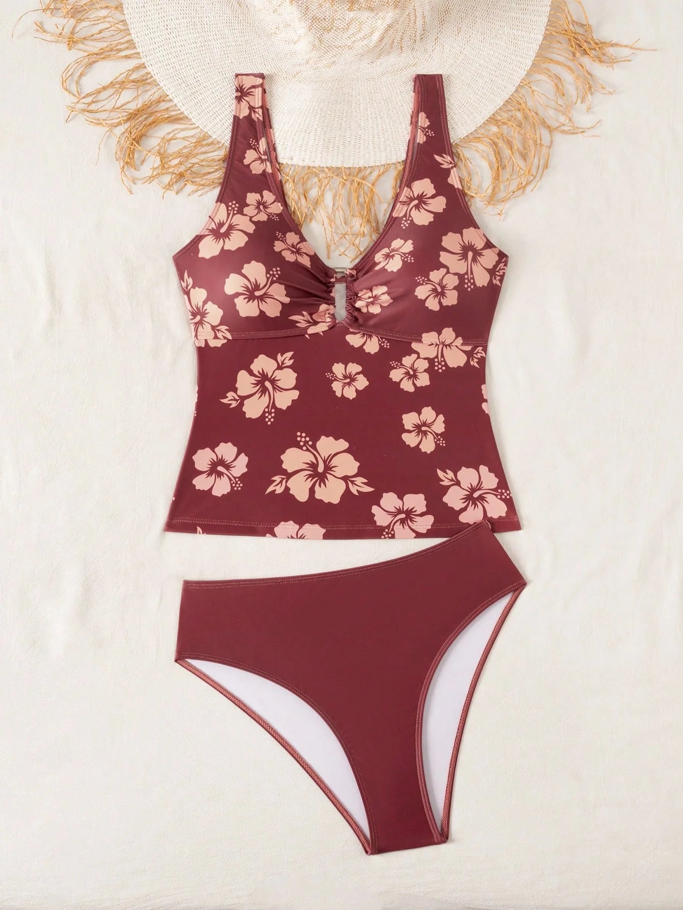 Tankini Bralette Tropical com Bojo Removível