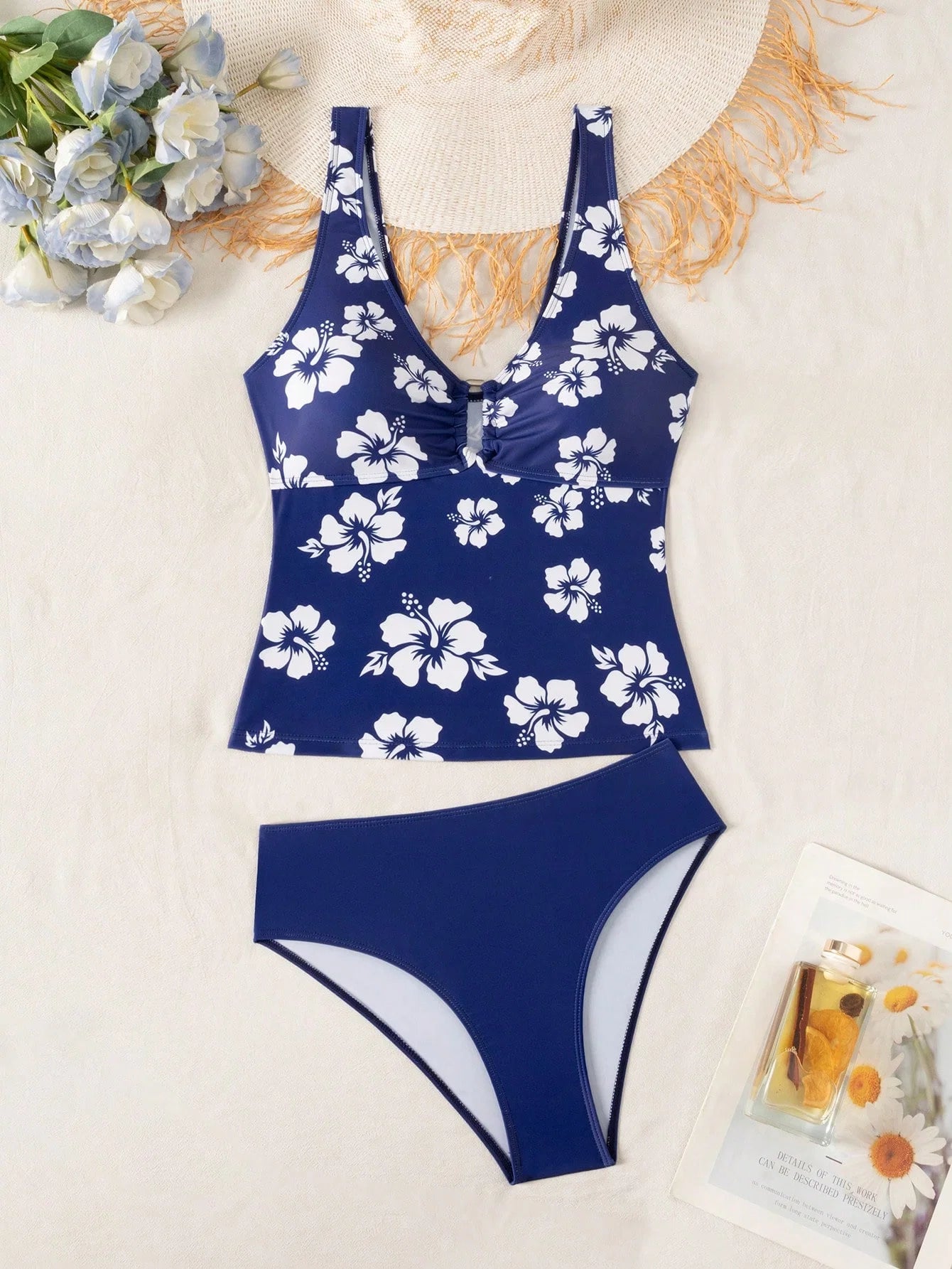 Tankini Bralette Tropical com Bojo Removível