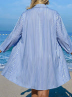 Saída de Praia Kimono Camisa Oversized com Botões