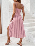 Vestido Camiseta com Amarração e Fenda - La Lecce