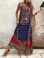 Vestido Longo Estampa de Onça com Alças Finas
