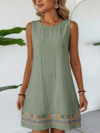 Vestido Curto Boho de Algodão com Bordado - La Lecce