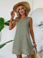 Vestido Curto Boho de Algodão com Bordado - La Lecce