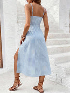 Vestido Camiseta com Amarração e Fenda - La Lecce