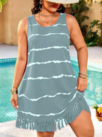 Saída de Praia Plus Size Tie Dye