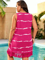 Saída de Praia Plus Size Tie Dye