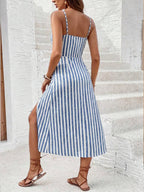 Vestido Camiseta com Amarração e Fenda - La Lecce