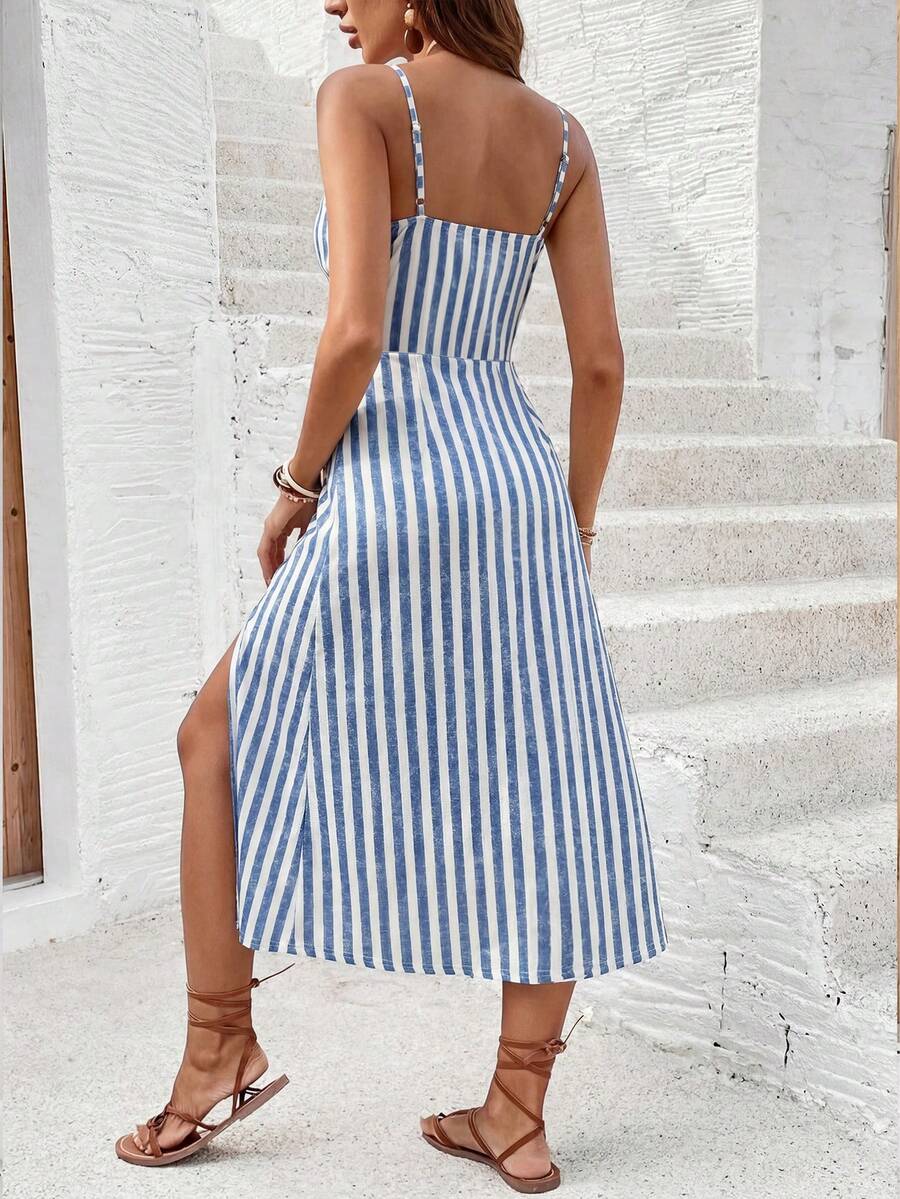 Vestido Camiseta com Amarração e Fenda - La Lecce