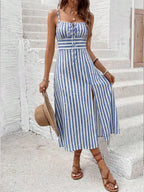 Vestido Camiseta com Amarração e Fenda - La Lecce