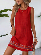 Vestido Curto Boho de Algodão com Bordado - La Lecce