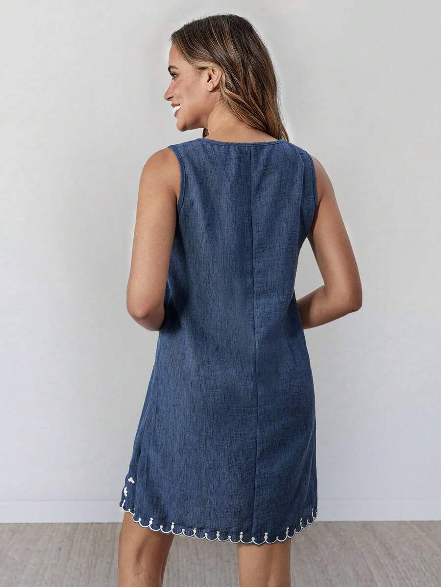 Vestido Curto Boho de Algodão com Bordado - La Lecce