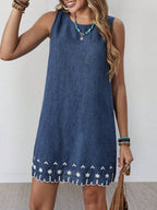 Vestido Curto Boho de Algodão com Bordado - La Lecce