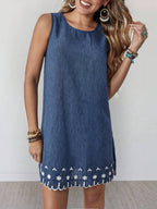 Vestido Curto Boho de Algodão com Bordado - La Lecce