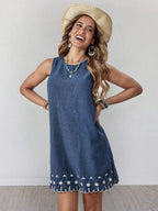 Vestido Curto Boho de Algodão com Bordado - La Lecce