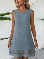 Vestido Curto Boho de Algodão com Bordado - La Lecce