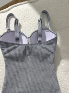 Tankini Push-Up com Fivela e Efeito Franzido