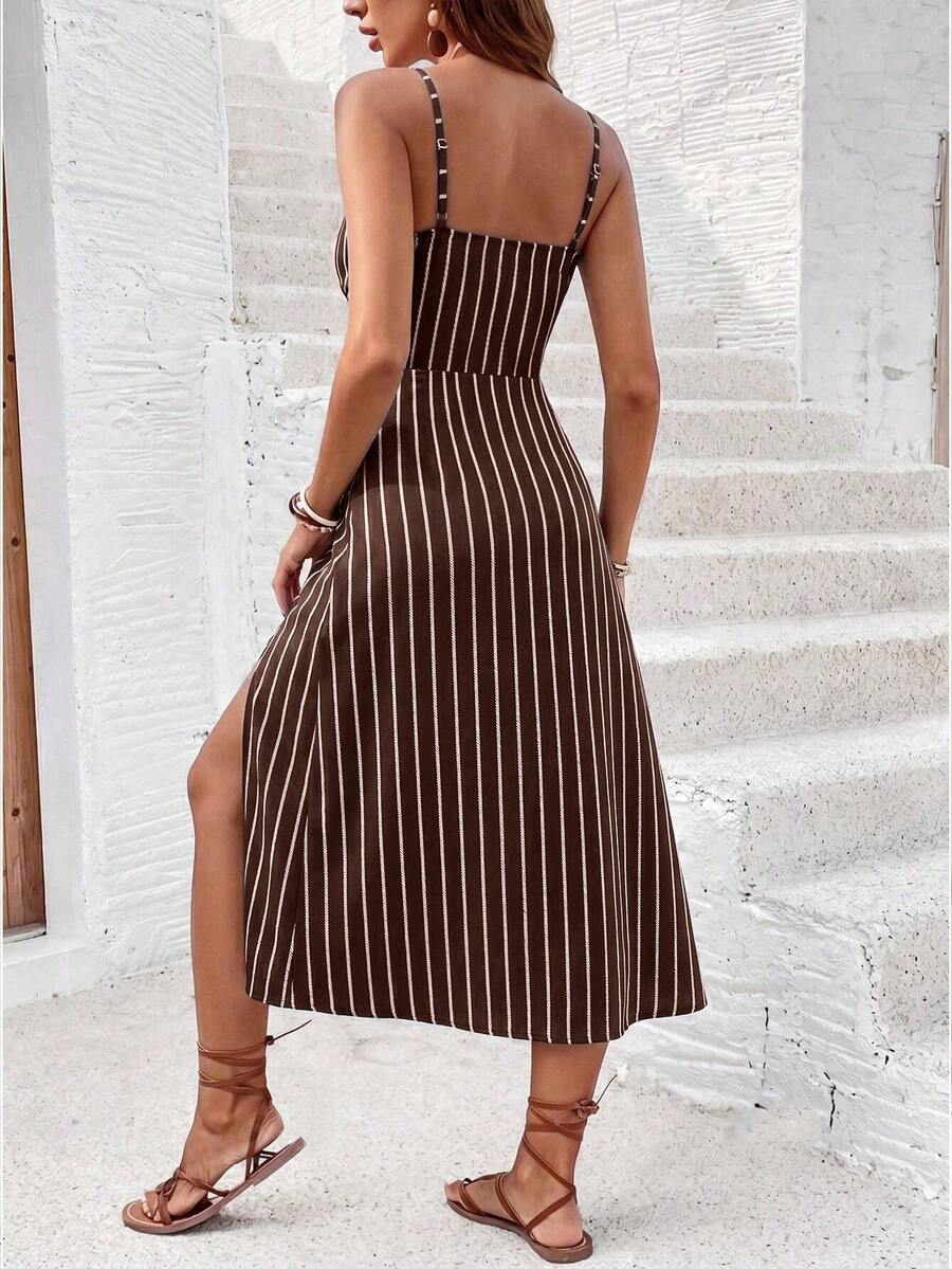 Vestido Camiseta com Amarração e Fenda - La Lecce