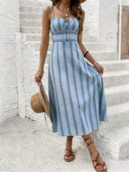 Vestido Camiseta com Amarração e Fenda - La Lecce
