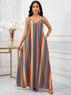 Vestido Maxi de Alças com Efeito Ombré - La Lecce