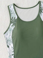 Conjunto de Praia 2 Peças com Regata e Saia Shorts Estampada
